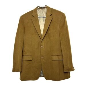 Calvin‎ Klein Blazer Men Wool silk cashmere blend Sport Coat Jacket Tan Brown